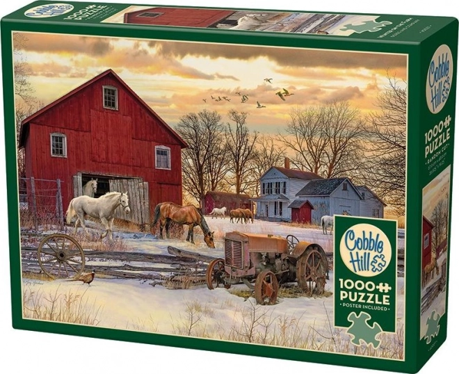 Puzzle iarnă la fermă 1000 piese