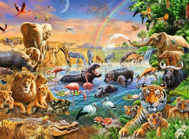 Puzzle Ravensburger Oaza Junglei 100 Piese