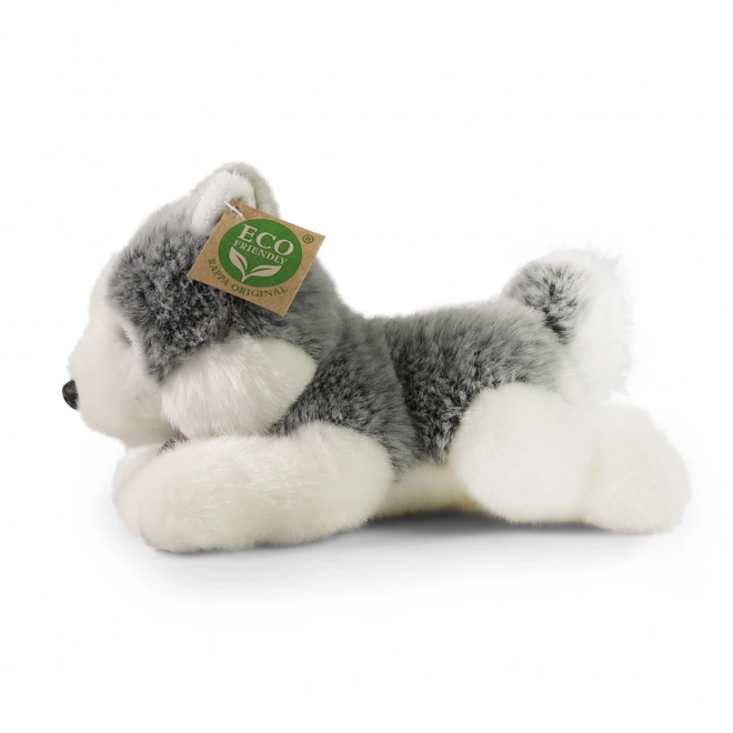 Câine husky din pluș din materiale prietenoase cu natura