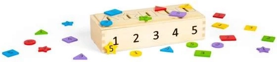 Bigjigs Toys sortare culori, forme și numere