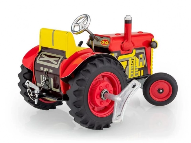 Tractor Zetor roșu cu cheie 1:25