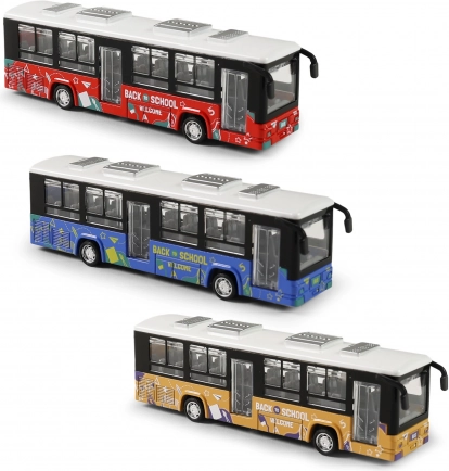 Autobuz metalic cu uși care se deschid