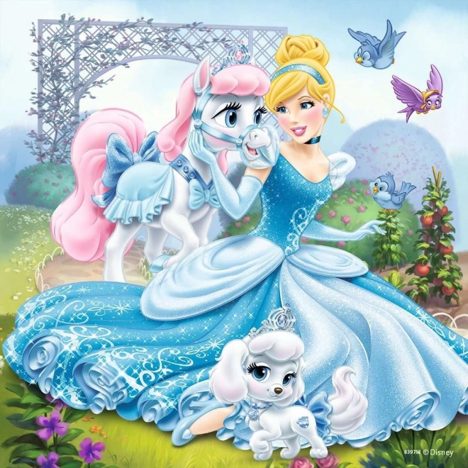 Puzzle Ravensburger Prințesele Disney și animalele lor de companie 3x49 piese