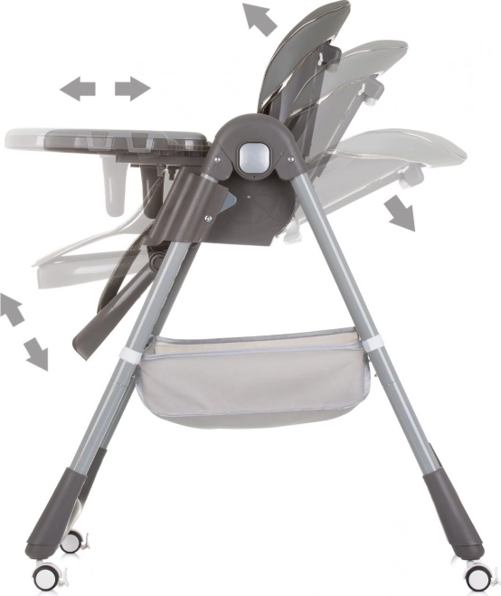 Scăunel de masă First Spoon în culoarea gri