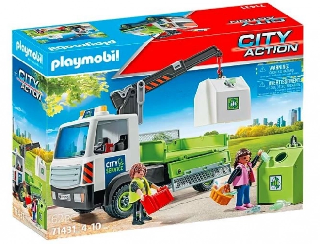 Camion cu containere pentru sticlă City Action 71431