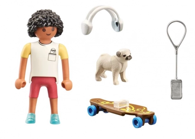Set figurine băiat cu câine