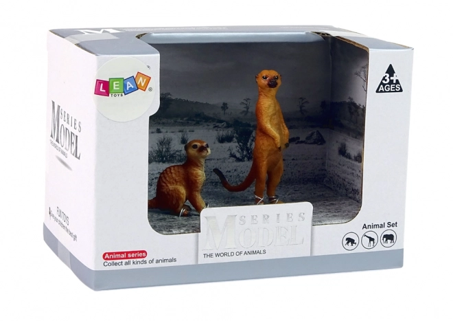 set cu 2 figurine suricate din seria animale din lume