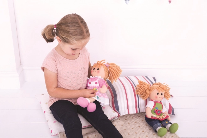 Pyjama roz pentru păpușă Bigjigs Toys 28 cm