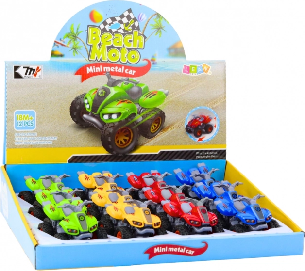 Quad cu motor, roți din cauciuc și caroserie metalică