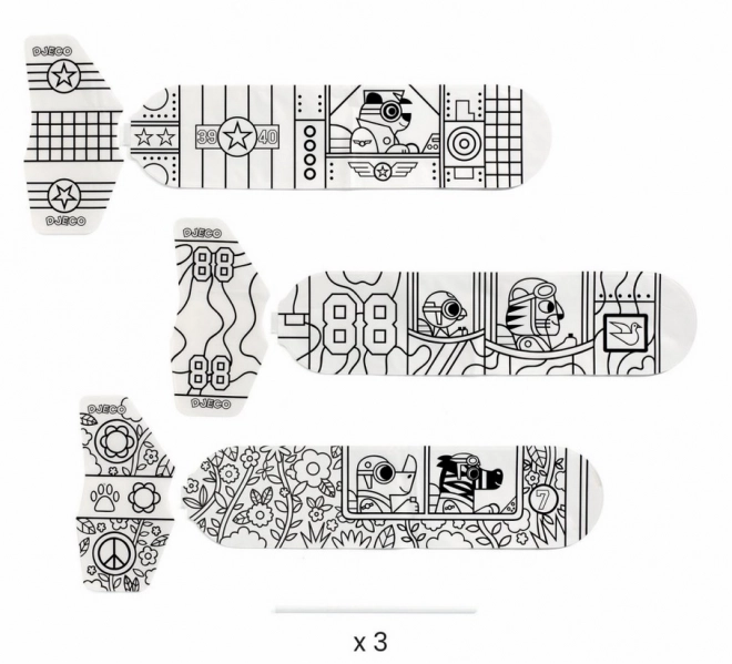 Set creativ cu rachete de la Djeco