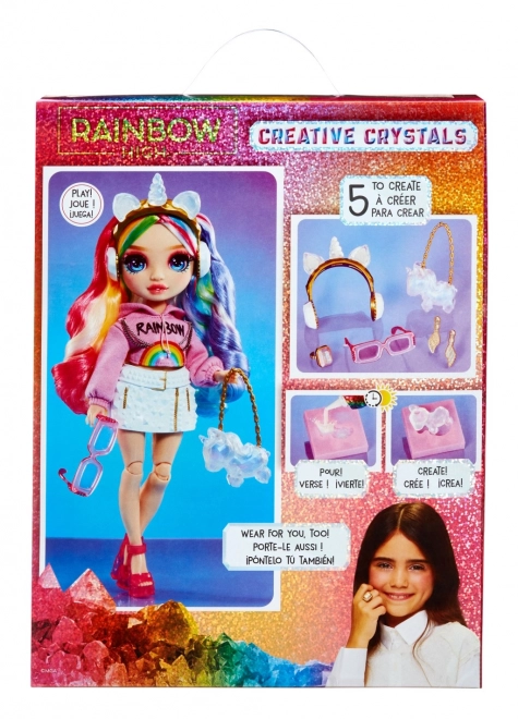 Păpușa creativă Rainbow High Amaya Raine cu cristale