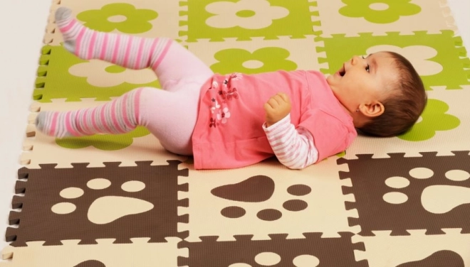 Puzzle BABY din spumă Lăbuțe maro H (29,5x29,5)