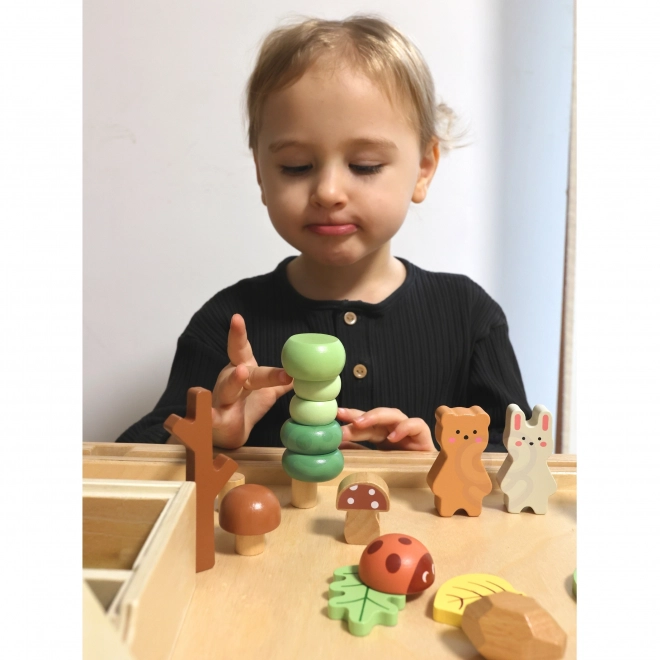 Set pădure din lemn copii Tooky Toy