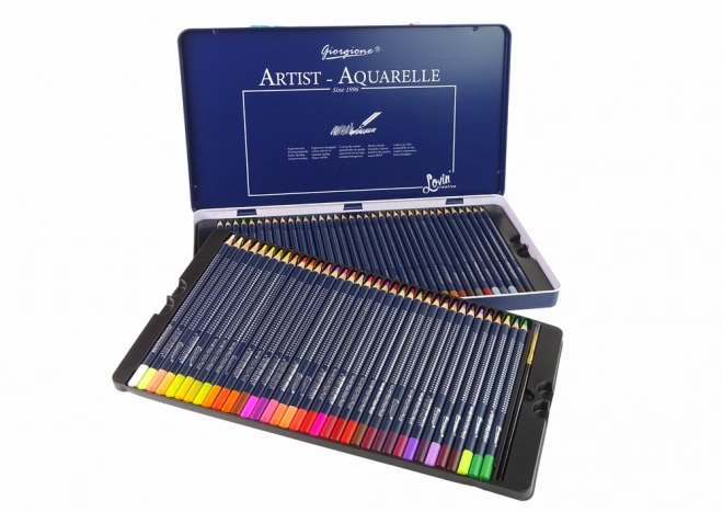Set 72 de creioane acuarelă în cutie metalică