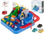 Parc auto interactiv cu obstacole, cu 4 vehicule și elicopter 24 × 24 cm