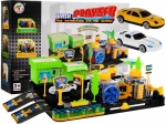 Spălătorie auto pentru copii 3+ cu set de construcție, 2 mașinuțe și elemente mobile