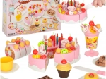 Tort roz roz de tăiat – set pentru copii 75 piese