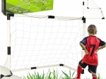 Set porți de fotbal pentru copii, 2 buc., 95 × 70 × 50 cm, cu mingi și pompă