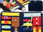 Tablă de manipulare pentru copii în formă de geantă