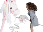 Cal de jucărie (hobby horse) unicorn pe băţ de lemn cu sunet