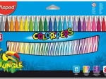 Carioci lavabile MAPED Color'Peps Jungle, 24 buc