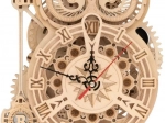 Puzzle mecanic 3D din lemn Ceas cu bufniță