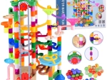 Pistă colorată cu bile cu lift pe baterii, 236 piese