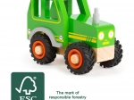 Tractor din lemn Small Foot verde