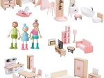 Set de mobilier din lemn pentru căsuță cu familie 5 în 1