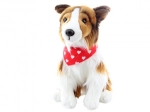 Jucărie de pluș Collie cu părul lung și eșarfă