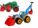 Tractor din plastic – excavator cu cupă, verde