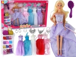 Păpușă la modă de 30 cm cu păr blond lung – garderobă, pantofi și accesorii