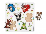 Puzzle din lemn cu piese de inserat KRTEČEK – mic