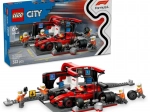 LEGO City F1 pit stop și mecanici cu monopostul FERRARI
