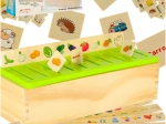 Sorter educațional din lemn – potrivește imaginile și formele