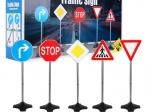 Set de 5 indicatoare rutiere pe suporturi pentru micii șoferi 3+
