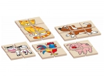 Puzzle animăluțe din lemn