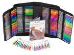 Set de pixuri gel colorate în husă, 120 buc + 120 rezerve