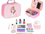 Set de cosmetice pentru copii în cufăraș cu oglindă și lampă UV LED