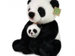Panda de pluș cu pui 27 cm eco‑friendly