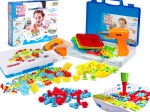 Set de construcție pentru copii cu bormașină și șuruburi - 151 piese