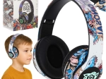 căști bluetooth wireless over-ear cu iluminare rgb și micro sd