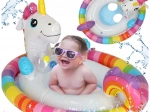 Colace gonflabile pentru piscină unicorn cu spătar
