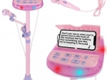 Microfon karaoke roz culoare roz pe stativ pentru copii