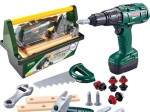 Woopie set mare de unelte pentru copii în valiză cu bormașină/șurubelniță cu acumulator, 15 piese