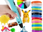 Woopie stilou 3D pentru copii cu afișaj LED – set creativ