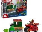 LEGO MARVEL Iron Man pe motocicletă și Hulk 4+