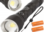Lanterna tactică militară Bailong cu LED Cree XHP160 și zoom