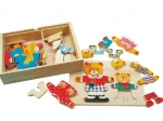 Puzzle Bino de îmbrăcat Ursuleț cu ursuleț mic