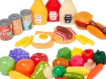 Alimente din plastic pentru bucătăria copiilor – set mare 44 piese CASDON